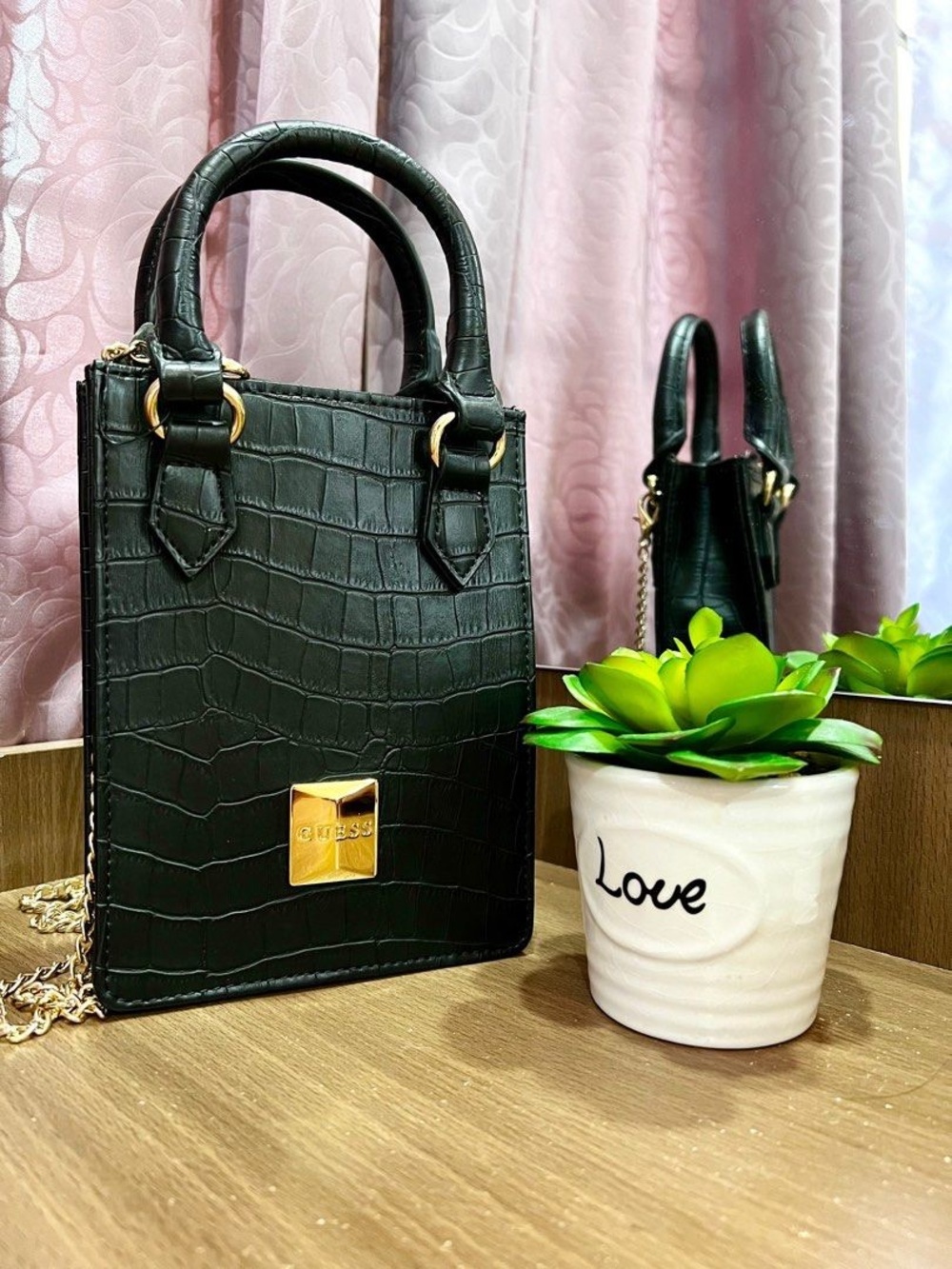 GUESS FACTORY Phoebe Mini Tote In Black